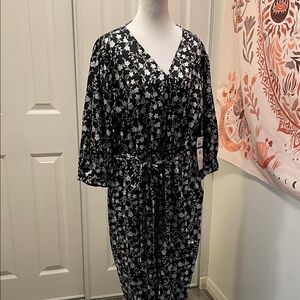 1. State Black and White Floral Pantsuit